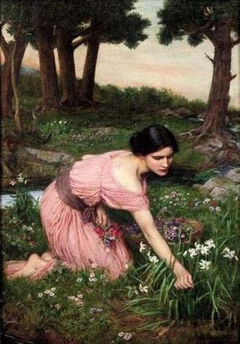 John William Waterhouse Spring Spreads One Green Lap of Flowers china oil painting image